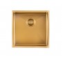 Brushed Gold Stainless Steel Handmade Top/Undermount Single Bowl Kitchen Sink 440*440*205mm